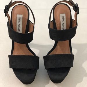 STEVE MADDEN BLACK 5.5” HEELS SIZE 7